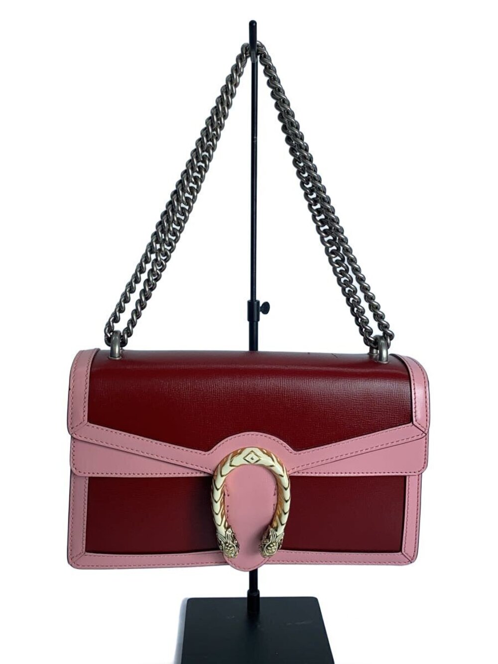 Gucci Dionysus Shoulder Bag red pink leather tiger head